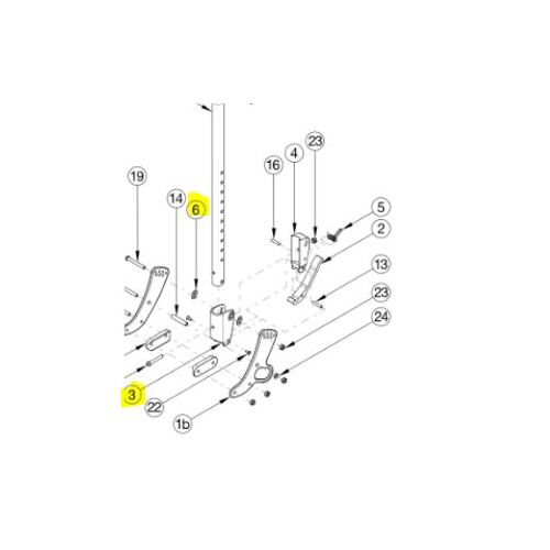 Ki Mobility Focus CR Wheelchair - Cover Plate LATCH INSERT KIT