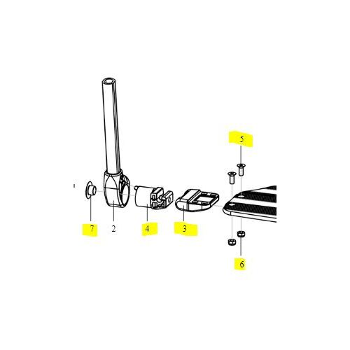 Otto Bock Start M2 Flex Strong - MOUNTING ACCESSORIES - Single Panel Footrest