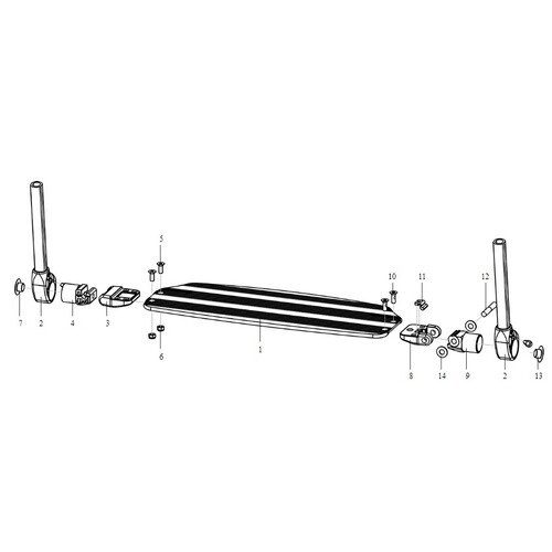 Otto Bock Start M2 Flex Strong - Single Panel FOOTREST XXL Complete
