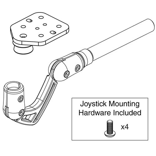 Quantum Edge 3 Powered Wheelchair - Joystick MOUNT Assembly - Straight Version