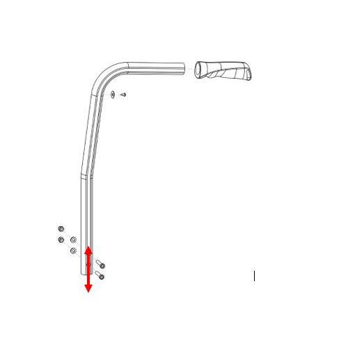 Otto Bock Start M2 Manual Wheelchair - Back TUBE Complete - RHS Standard