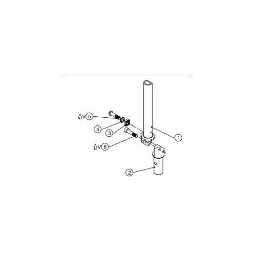 Permobil, To Suit Aero X Chair, D SHAPED ANGLE  ADJUST To Suit Footplate  - Pair