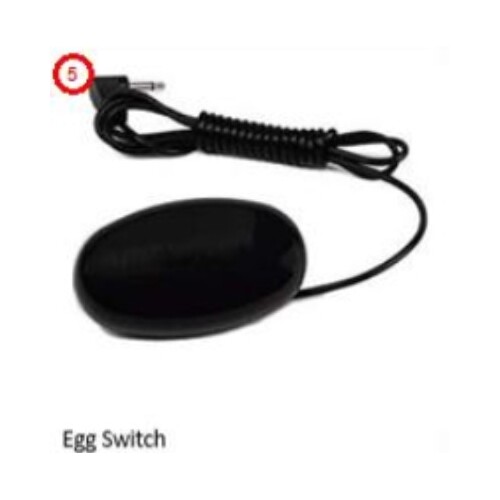 Permobil, Stealth EGG SWITCH, With Flathead, BLACK With Phillips Bolts