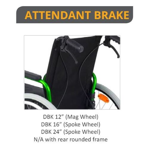 Quickie Iris, 16" IRIS DRUM BRAKE KIT - Handbrake Version