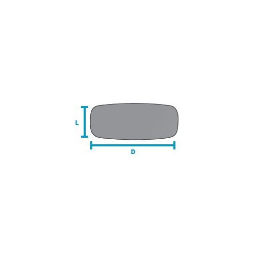 Permobil M3 BL LAT PEL/TH SUP PAD 2 MOLD FOAM, 5.5L X 6D Left