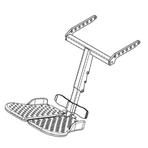 Magic Mobility Frontier V4 Wheelchair - Fixed Centre Mount Legrest With Flip Up Footplate