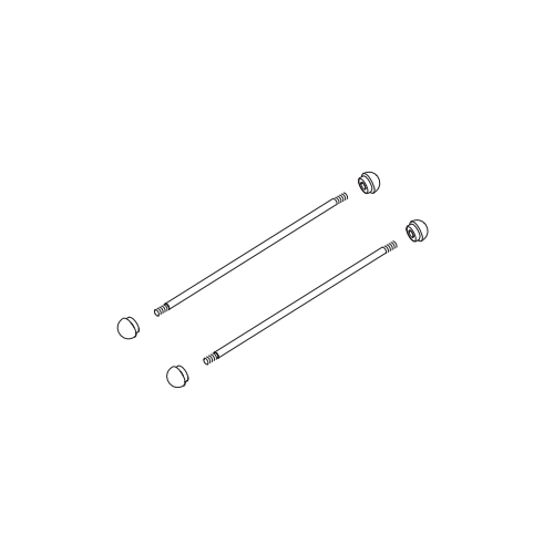 Trust Let's Go Out Walker - Mounting Set For Seat - Pack Of 2 x Dome Nuts And 2 x Pins