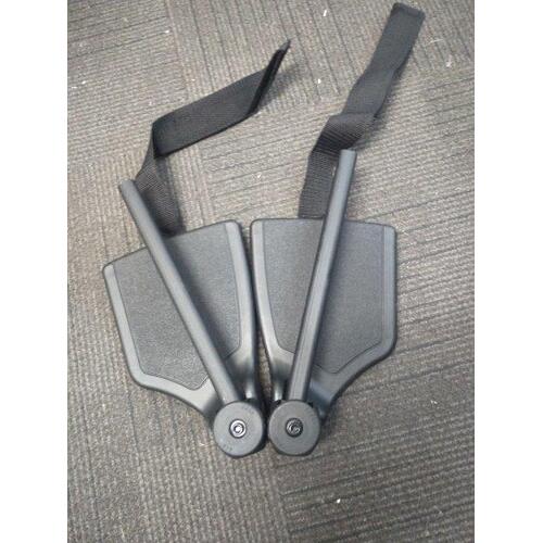 Breezy Relax2 / Basix 2 / Rubix 2 - Plastic Footplate, Heel Loop And Stem - Suit 480mm - 600mm Seat Width - Pair