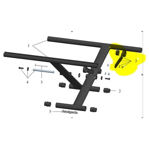Otto Bock Avantgarde Cross Brace Bracket- SW32-42 - Overall length 145mm